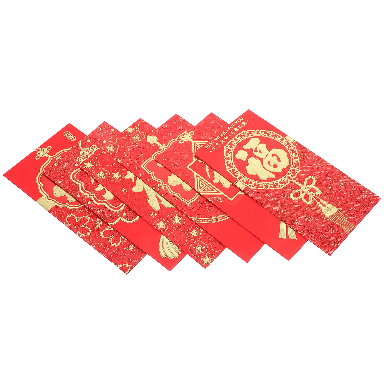 6Pcs Dragon Year Red Envelopes Decorative Fu Character Red Packets for Lunar New Year Wedding Cash Holder Money Pocket
6Pcs Dragon Year Red Envelopes Decorative Fu Character Red Packets for Lunar New Year Wedding Cash Holder Money Pocket