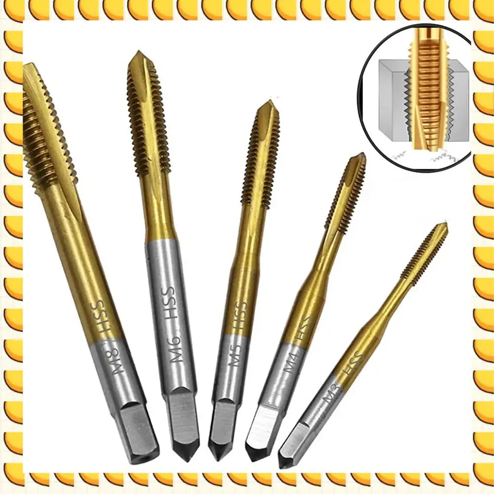 BAAU 10Pcs Machine Screw Tap Set, Spiral Flute Drill Taps Metric M3-M8 And Spiral Pointed Taps M3-M8 Thread Tapping Tool
BAAU 10Pcs Machine Screw Tap Set, Spiral Flute Drill Taps Metric M3-M8 And Spiral Pointed Taps M3-M8 Thread Tapping Tool