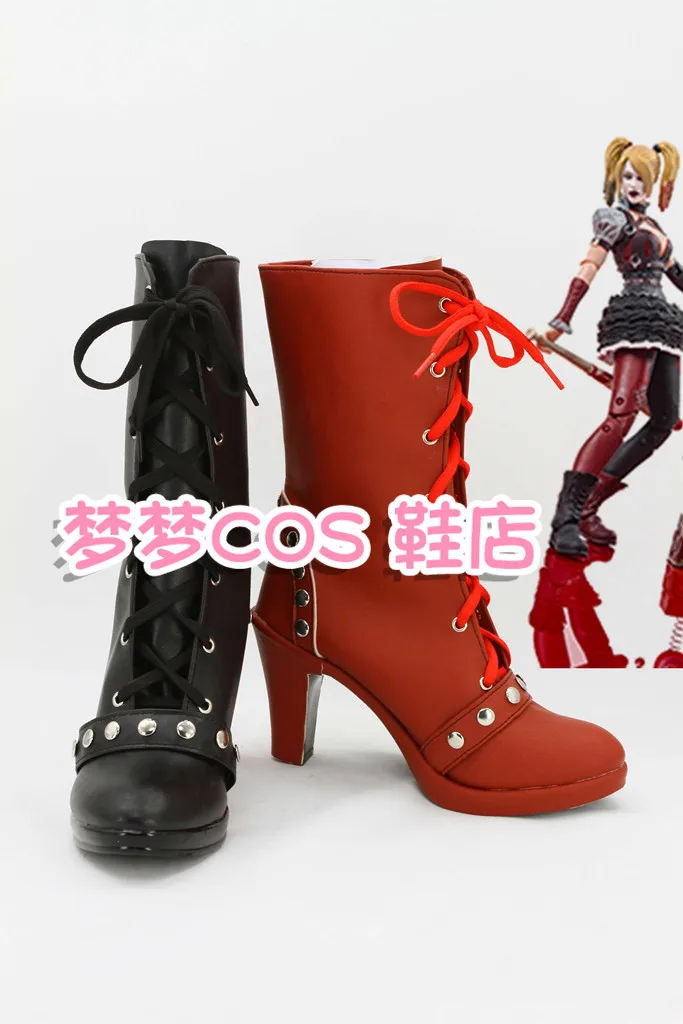 Harleen Clown Cosplay Shoes Boots Black Red Joker Boots High Heels Halloween Party
Harleen Clown Cosplay Shoes Boots Black Red Joker Boots High Heels Halloween Party