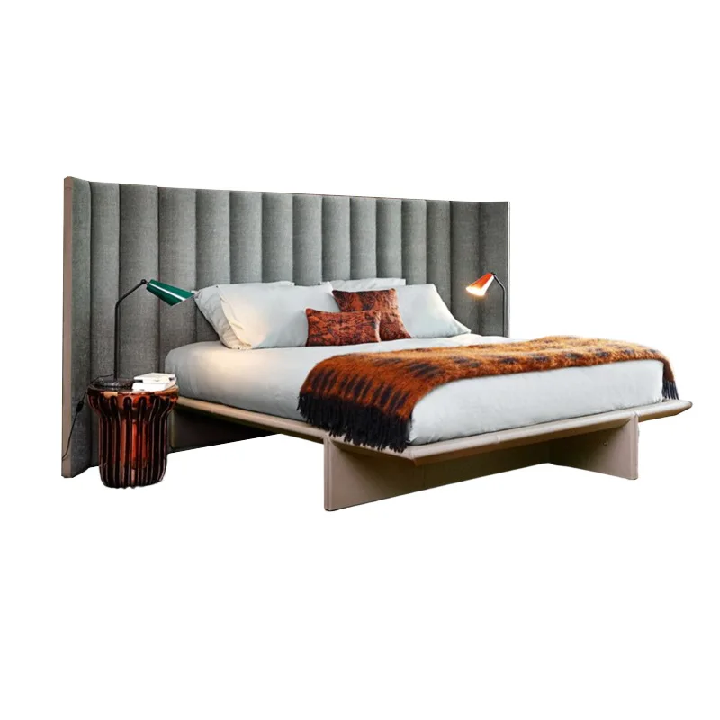Italian high-end leather double bed villa Italian minimalist widescreen bed designer 1.5 meters 1.8 meters wedding bed
Italian high-end leather double bed villa Italian minimalist widescreen bed designer 1.5 meters 1.8 meters wedding bed