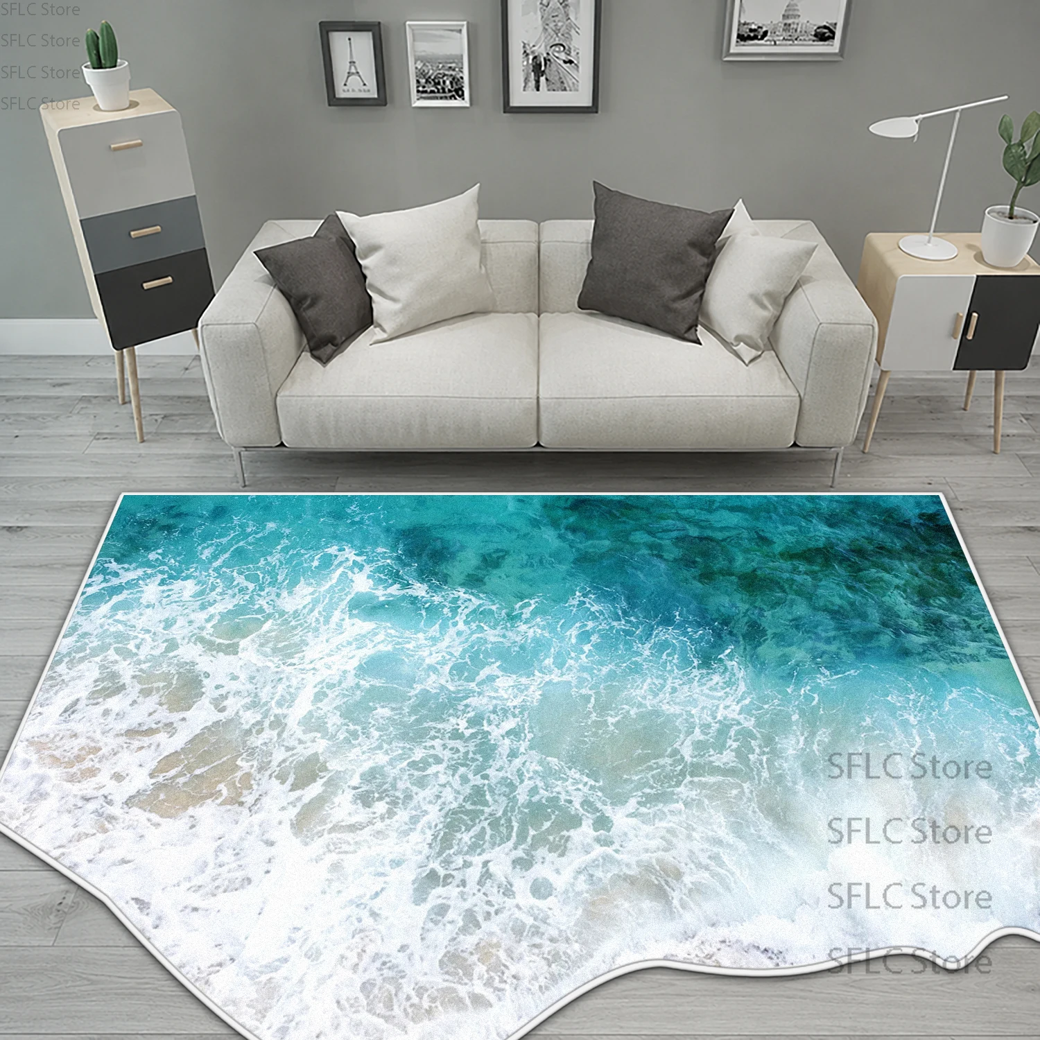 Modern 3D Beach Style Living Room Irregular Rug Decoration Home Easy Clean Fluffy Carpet Big Size Antiskid Short Velvet Foot Mat
Modern 3D Beach Style Living Room Irregular Rug Decoration Home Easy Clean Fluffy Carpet Big Size Antiskid Short Velvet Foot Mat