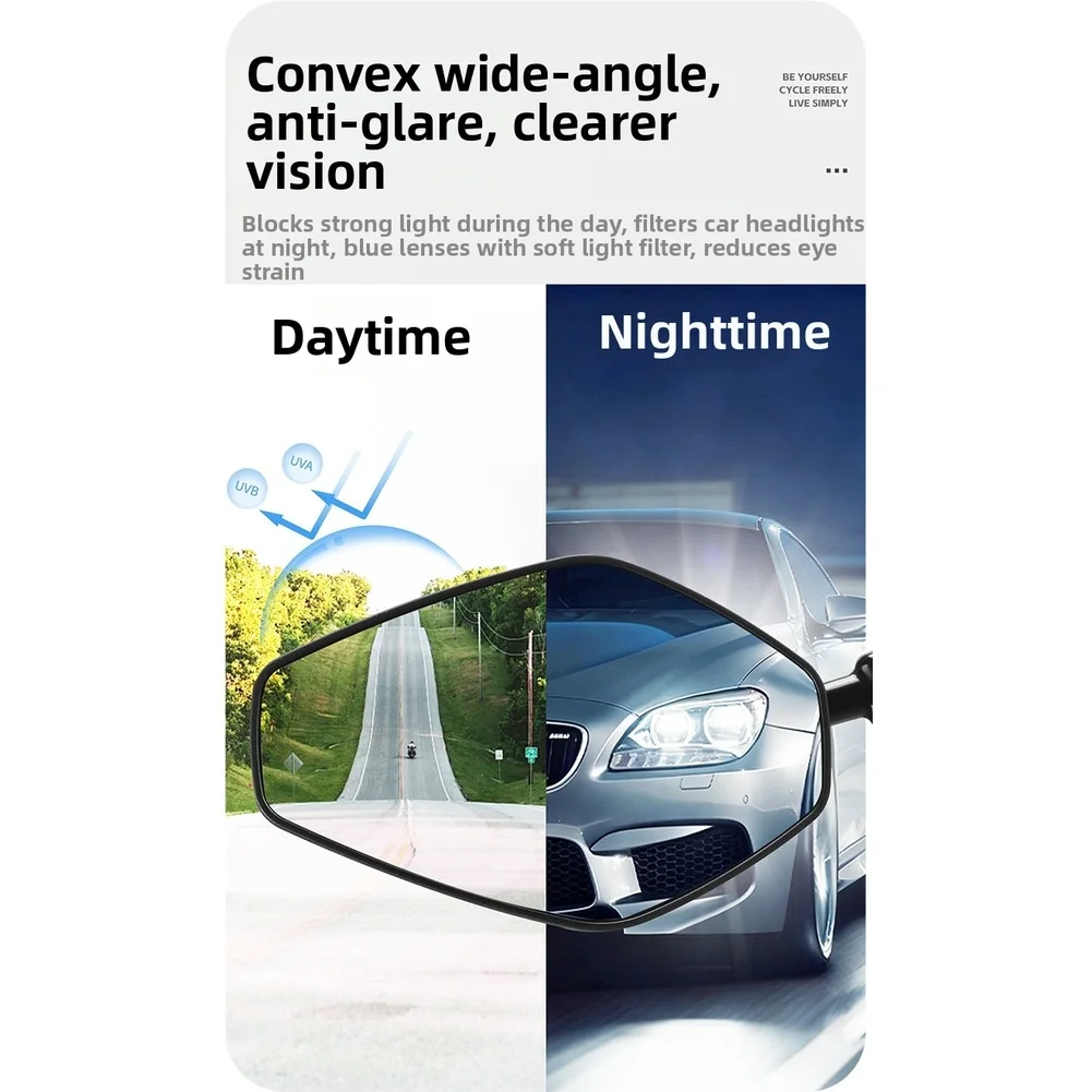 Rearview Mirror Bicycle Mirror Cycling Motorcycle Mirrors Rear View Mirror For Bike 360° Adjustable Convex Mirror Accessories
Rearview Mirror Bicycle Mirror Cycling Motorcycle Mirrors Rear View Mirror For Bike 360° Adjustable Convex Mirror Accessories