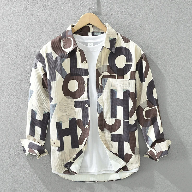 Long Sleeve print Shirt for Men Casual Tops Clothing Male New Fashion Print Button Up Shirt
Long Sleeve print Shirt for Men Casual Tops Clothing Male New Fashion Print Button Up Shirt