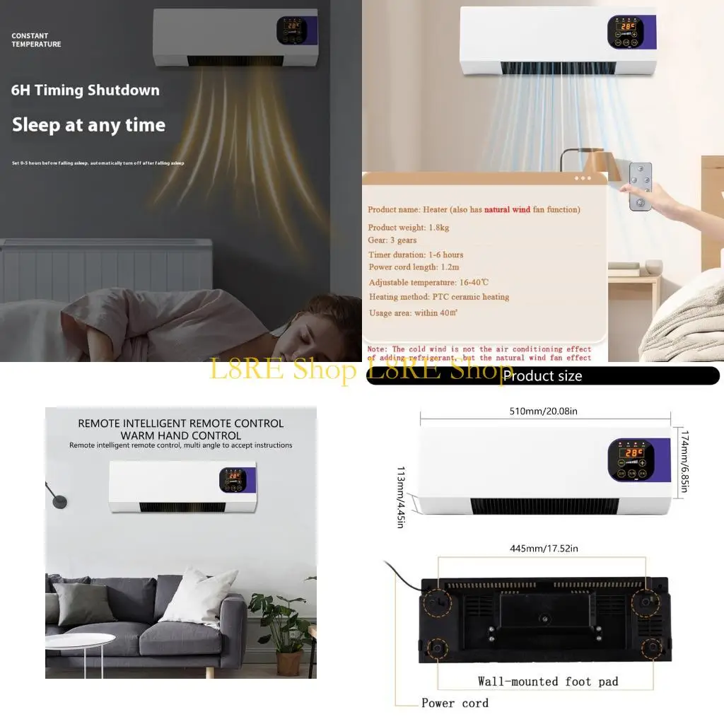 L8RE Wall Mounted Home Heating Machine For Bedroom Heating Machine For Wall Remote
L8RE Wall Mounted Home Heating Machine For Bedroom Heating Machine For Wall Remote