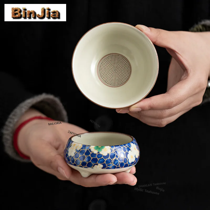 Ru Kiln Gold And Silver Ice Plum Tea Separator Infusor Ancient Tea Strainer Dispenser Tea Maker Tea Filter Cha Accessories Craft
Ru Kiln Gold And Silver Ice Plum Tea Separator Infusor Ancient Tea Strainer Dispenser Tea Maker Tea Filter Cha Accessories Craft