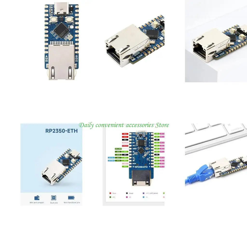 97QB RP2350 Ethernet Development Board Features Double Cored ARM M33 Two Processors