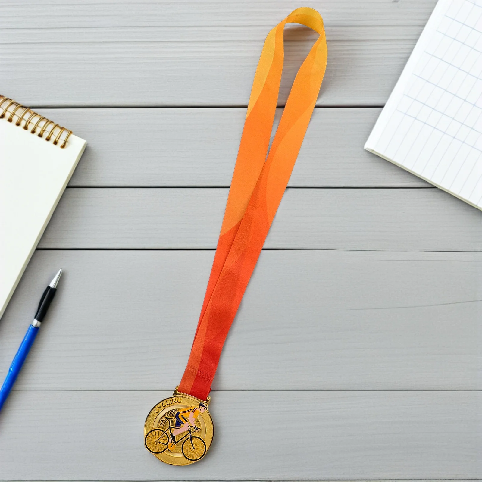 Gold Metal Cycling Medal Sports Award Neck Ribbon Trophy School Tournament Student Biking Competition Adult Prize
Gold Metal Cycling Medal Sports Award Neck Ribbon Trophy School Tournament Student Biking Competition Adult Prize