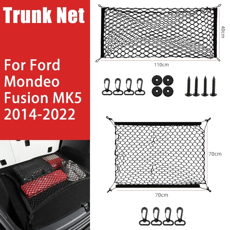 Car Trunk Net for Ford Mondeo Fusion MK5 2014-2022 Rear Cargo Mesh Storage Organize Elastic Pocket Hook Mesh Car Accessories
Car Trunk Net for Ford Mondeo Fusion MK5 2014-2022 Rear Cargo Mesh Storage Organize Elastic Pocket Hook Mesh Car Accessories