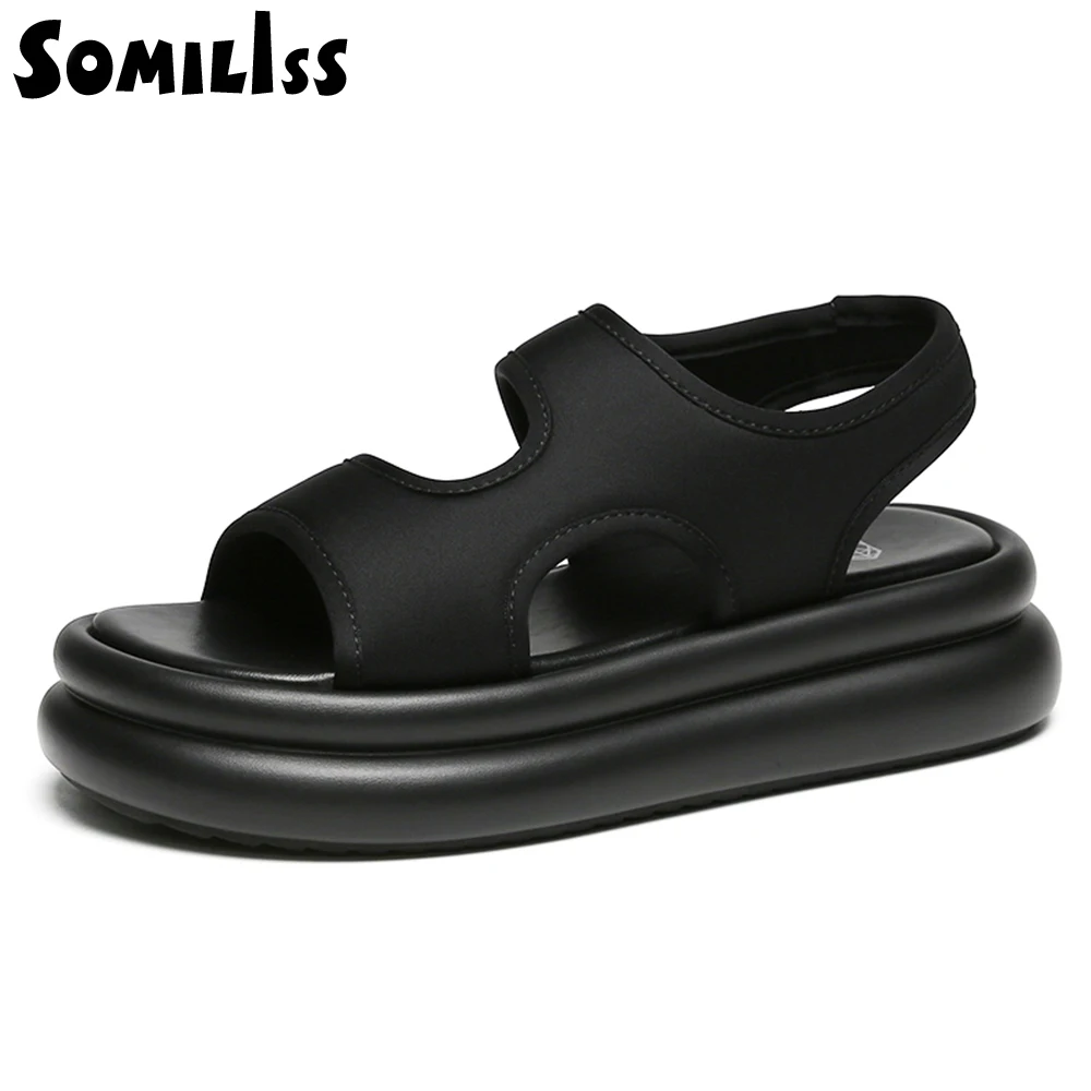 Женские массивные сандалии SOMILISS на платформе, дышащая ткань из лайкры с круглым носком, Женские Летние Удобные Модные Повседневные туфли ручной работы
Женские массивные сандалии SOMILISS на платформе, дышащая ткань из лайкры с круглым носком, Женские Летние Удобные Модные Повседневные туфли ручной работы