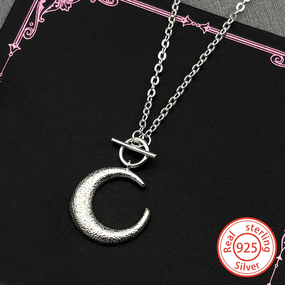 Luxury 925 Sterling Silver Crescent Moon Pendant Necklace for Women Girl Silver Color Charms Toggle Clasp Choker Chain Jewelry
Luxury 925 Sterling Silver Crescent Moon Pendant Necklace for Women Girl Silver Color Charms Toggle Clasp Choker Chain Jewelry