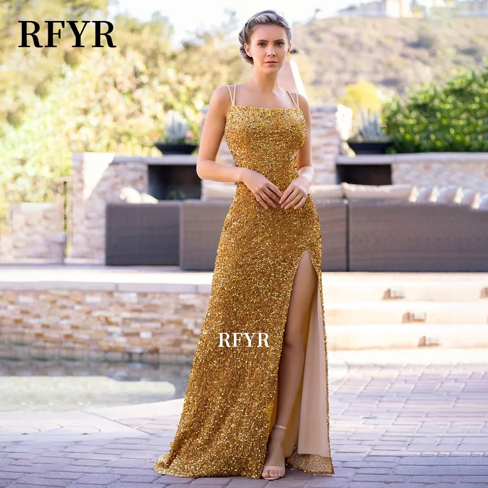 RFYR Spaghetti Straps Evening Dresses Sequins Prom Dress Lace Up Back Party Dress for Women فساتين مناسبة رسمية Customized
RFYR Spaghetti Straps Evening Dresses Sequins Prom Dress Lace Up Back Party Dress for Women فساتين مناسبة رسمية Customized
