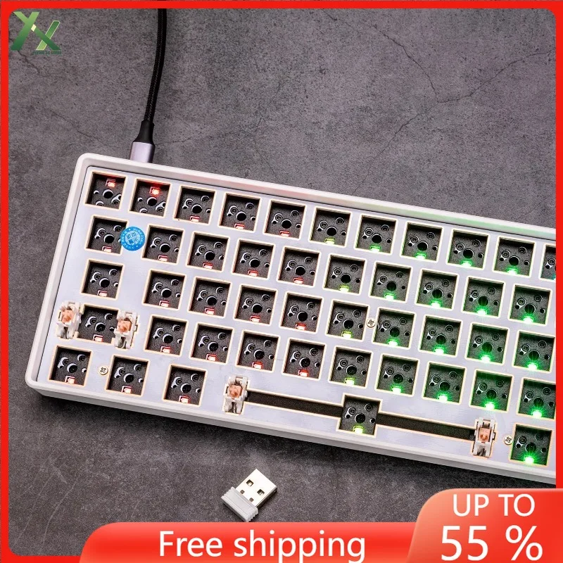 GH60 PCB Mechanical Keyboard Kit Custom RGB Tri Mode Wireless Hot Swap for 64key Wooting Gaming Mechanical Keyboard
GH60 PCB Mechanical Keyboard Kit Custom RGB Tri Mode Wireless Hot Swap for 64key Wooting Gaming Mechanical Keyboard