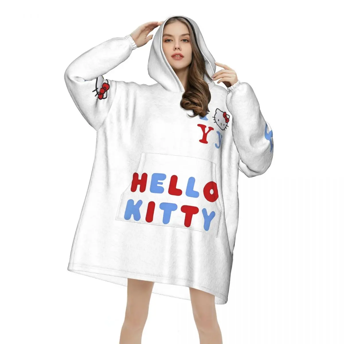 Одеяло с героями мультфильмов Hellos Kittys, толстовка с капюшоном, носимое одеяло большого размера с карманом, теплый спальный мешок, мягкий уютный комбинезон
Одеяло с героями мультфильмов Hellos Kittys, толстовка с капюшоном, носимое одеяло большого размера с карманом, теплый спальный мешок, мягкий уютный комбинезон