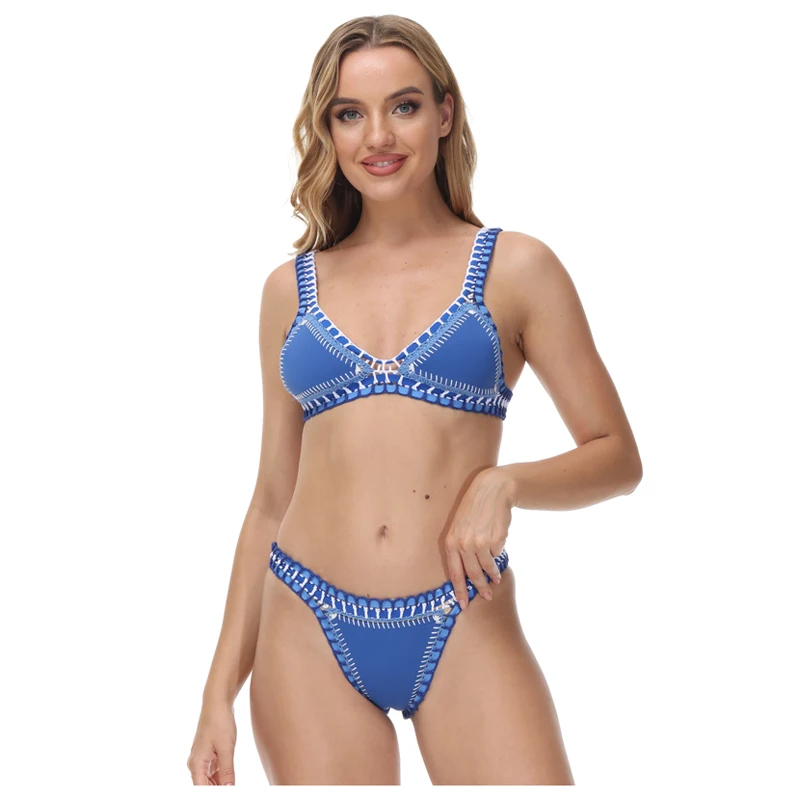 Blue Handmade Crochet Bikini Set Women Bathing Suit Beachwear Swimwear Feminino Bikinis Maillot De Bain Femme Swimsuit
Blue Handmade Crochet Bikini Set Women Bathing Suit Beachwear Swimwear Feminino Bikinis Maillot De Bain Femme Swimsuit