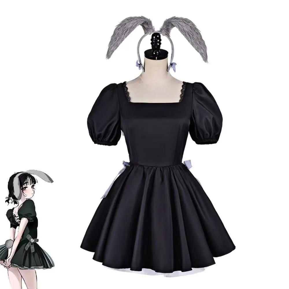 Sua Cosplay Sweet Bunny Girl Costume Alien Stage Square Neck Lace Puff Sleeve Black Dress Rabbit Ear Headband Set for Roleplay
Sua Cosplay Sweet Bunny Girl Costume Alien Stage Square Neck Lace Puff Sleeve Black Dress Rabbit Ear Headband Set for Roleplay