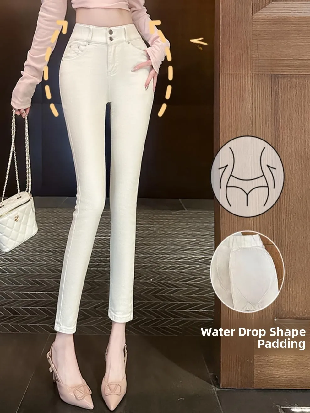 Women's High Waist Fleece Lined Jeans Slimming Bootcut Tummy Control Pure Desire Denim Pants Autumn Winter Fashion Buttock En...
Women's High Waist Fleece Lined Jeans Slimming Bootcut Tummy Control Pure Desire Denim Pants Autumn Winter Fashion Buttock En...