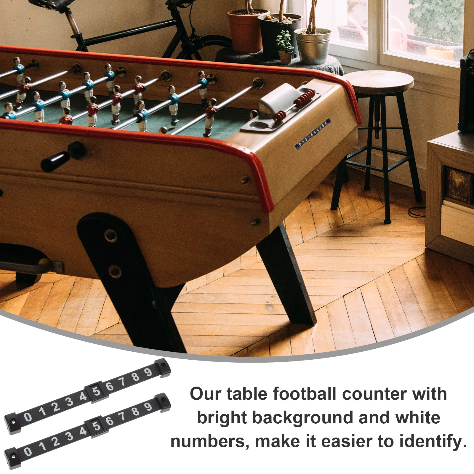 2Pcs Table Foosball Scoring Counters Sturdy PP Material Table Soccer Scorekeepers Portable Small Score Markers
2Pcs Table Foosball Scoring Counters Sturdy PP Material Table Soccer Scorekeepers Portable Small Score Markers