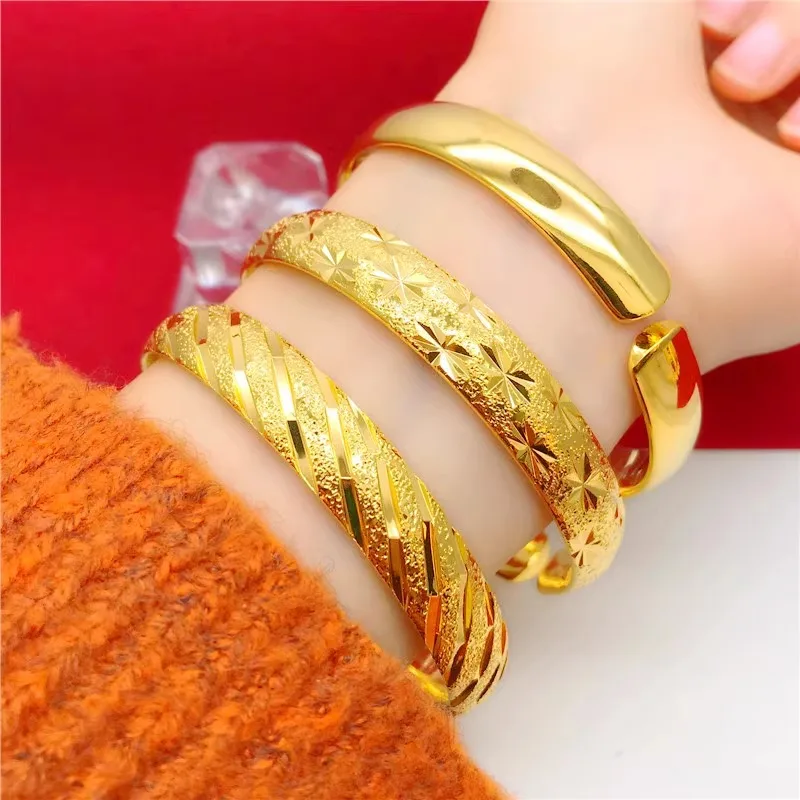Premium 9999 gold bracelet 10n star-opening bracelet women 24K real gold glossy bracelet wedding jewelry
Premium 9999 gold bracelet 10n star-opening bracelet women 24K real gold glossy bracelet wedding jewelry