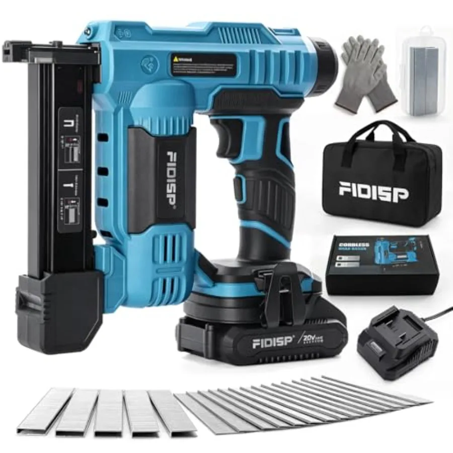 Cordless nail gun for woodworking and DIY furniture projects 18-gauge steel black 2-in-1 versatility with 20V battery charger s
Cordless nail gun for woodworking and DIY furniture projects 18-gauge steel black 2-in-1 versatility with 20V battery charger s