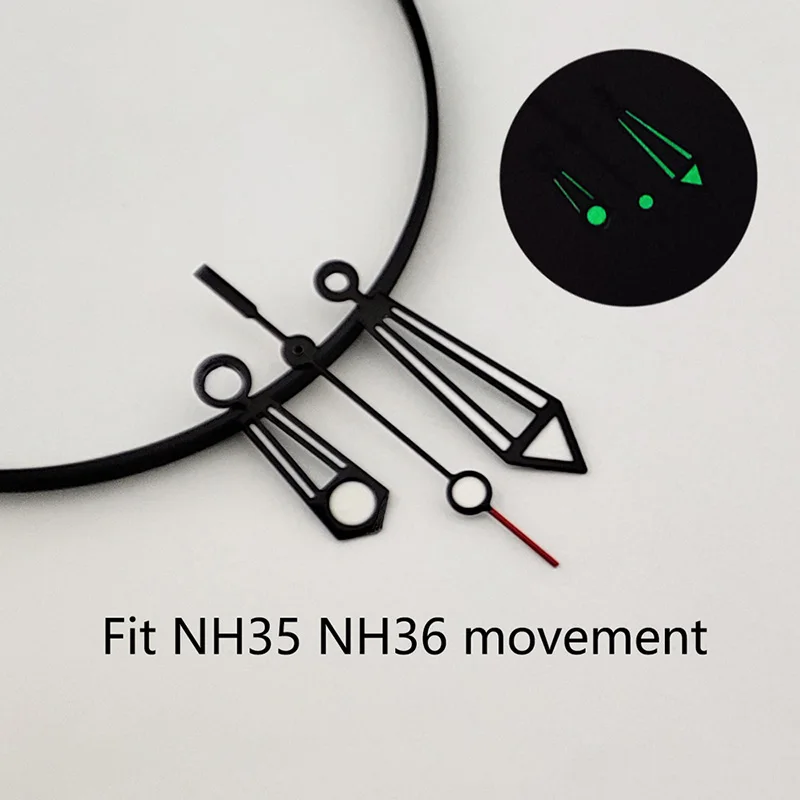 Black NH35 Hands Seamaster Style Green Luminous Watch Pointers Repair Parts Accessories For NH35 NH36 Automatic Movement
Black NH35 Hands Seamaster Style Green Luminous Watch Pointers Repair Parts Accessories For NH35 NH36 Automatic Movement