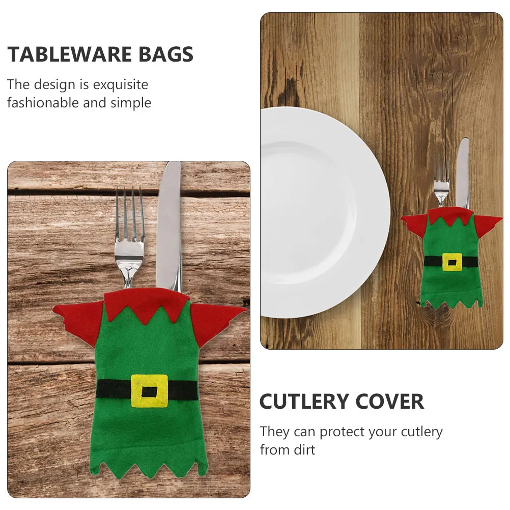Exquisite Christmas Cutlery Covers 10 Pcs Non-woven Tableware Bags Green Table Decoration
Exquisite Christmas Cutlery Covers 10 Pcs Non-woven Tableware Bags Green Table Decoration