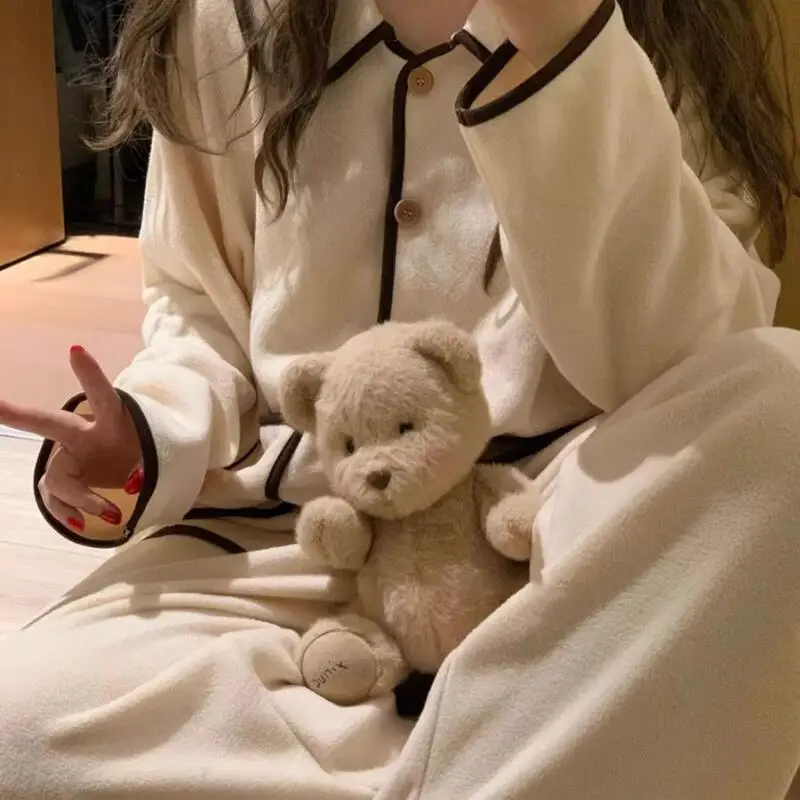 Women's Clothing Pajamas Winter Thicken Keep Warm Leisure Comfortable Outdoors At Home Sleep Fashion Exquisite Suit Minimalist
Women's Clothing Pajamas Winter Thicken Keep Warm Leisure Comfortable Outdoors At Home Sleep Fashion Exquisite Suit Minimalist