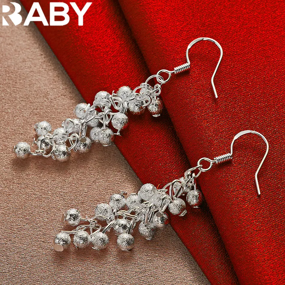 URBABY 925 Sterling Silver Frosted Grape Beads Drop Earrings For Women Earring Fashion Wedding Party Jewelry Wholesale
URBABY 925 Sterling Silver Frosted Grape Beads Drop Earrings For Women Earring Fashion Wedding Party Jewelry Wholesale