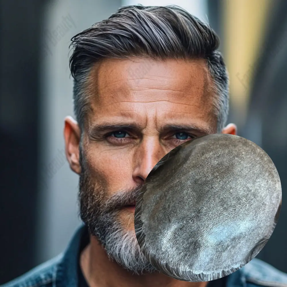 Men's Toupee Injection Skin Full PU 0.1mm 1b50Grey Black Men's Capillary Prosthesis 100% Indian Human Hair Replacement Systems
Men's Toupee Injection Skin Full PU 0.1mm 1b50Grey Black Men's Capillary Prosthesis 100% Indian Human Hair Replacement Systems