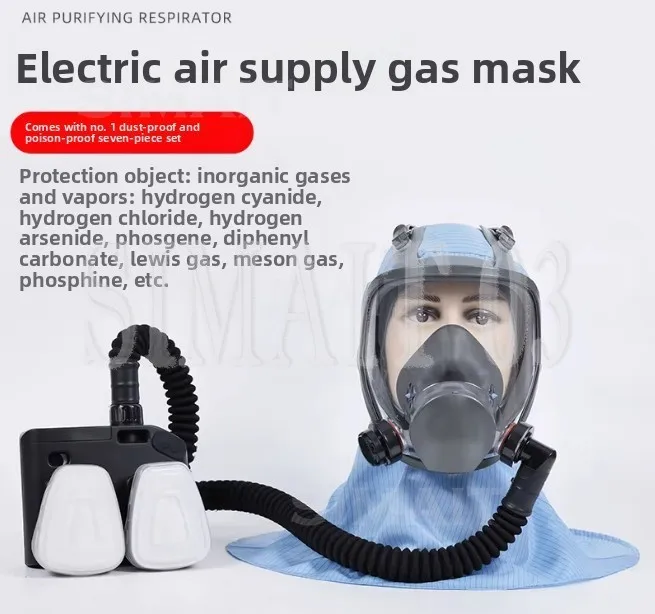 Electric gas supply face mask - dustproof grinding face mask, suitable for industrial full face mask for painting and welding
Electric gas supply face mask - dustproof grinding face mask, suitable for industrial full face mask for painting and welding