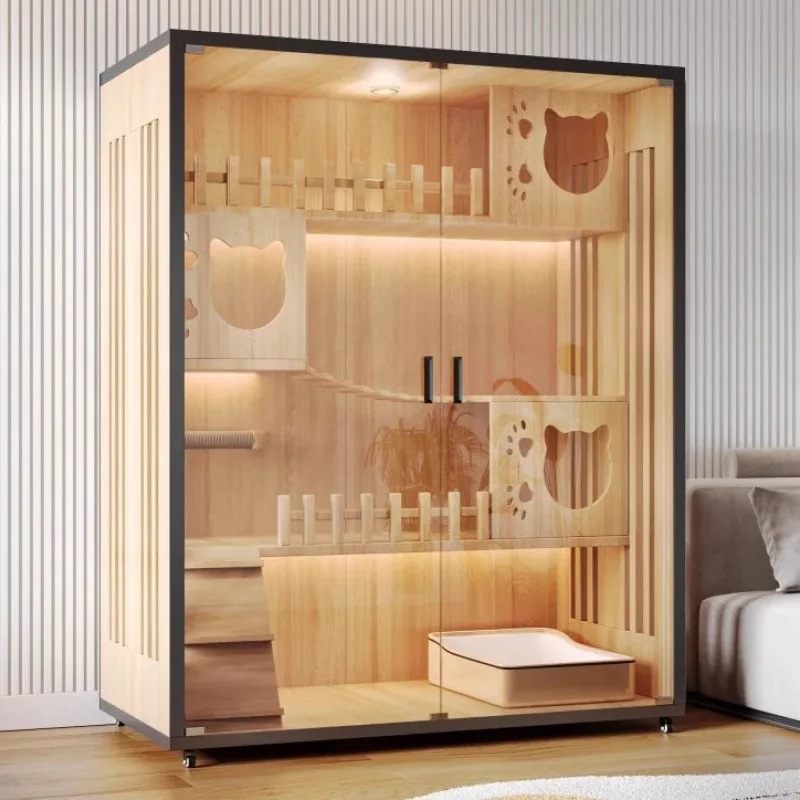 Cat Villa Home Luxury Cat House Indoor Panoramic Cat Cabinet Climbing Frame Integrated
Cat Villa Home Luxury Cat House Indoor Panoramic Cat Cabinet Climbing Frame Integrated