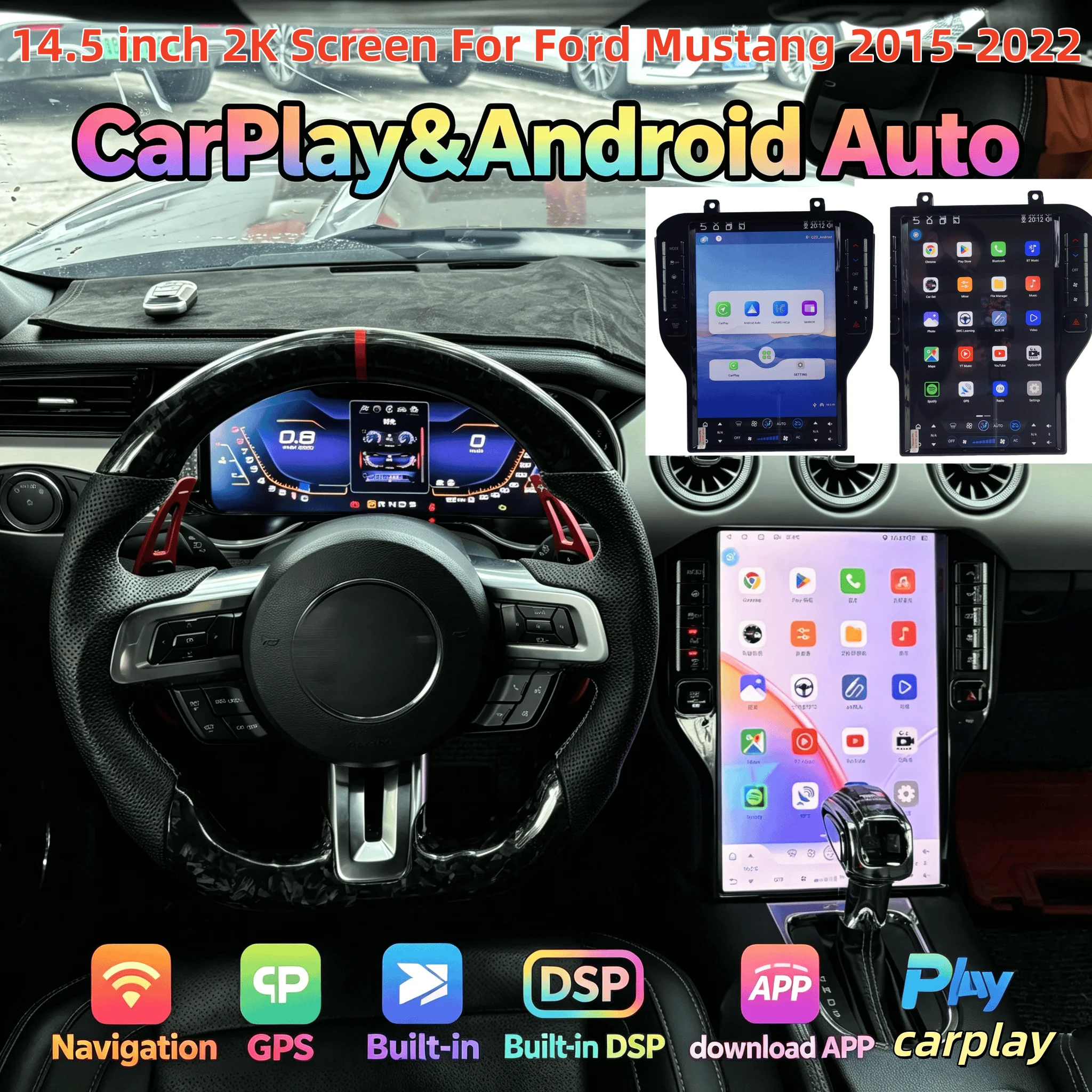 CarPlay Android Car Radio for Ford Mustang 2015-2022 Stereo Upgrade Touchscreen Android Auto Navigation Digital Instrument
CarPlay Android Car Radio for Ford Mustang 2015-2022 Stereo Upgrade Touchscreen Android Auto Navigation Digital Instrument