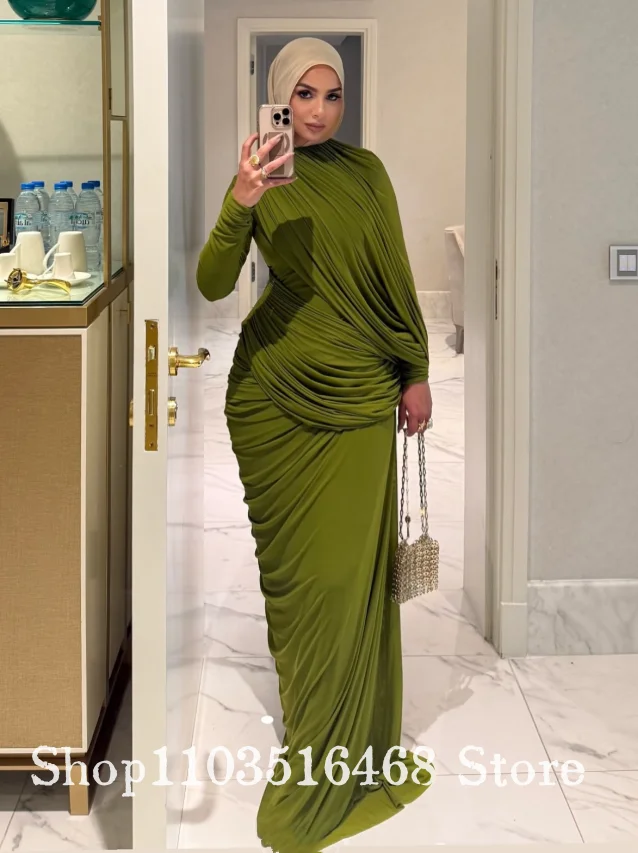 Hunter Green Middle Eastern Muslim Evening Dress Full Cover Elastic Fabric Irregular Design Formal Occasion Dress Customized
Hunter Green Middle Eastern Muslim Evening Dress Full Cover Elastic Fabric Irregular Design Formal Occasion Dress Customized