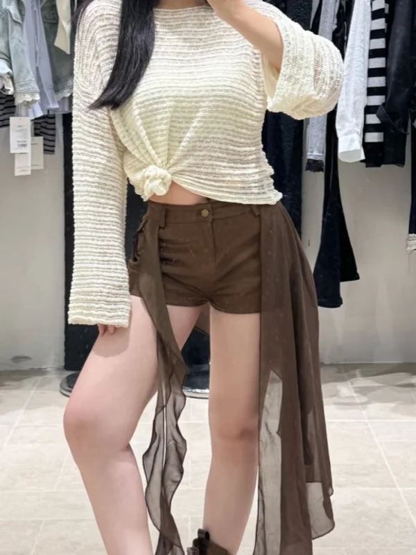 High Waist Straight Leg Casual Pants Women's Fashion Design Patchwork Sash Spicy Girl Style Spring Slimming Versatile Shorts
High Waist Straight Leg Casual Pants Women's Fashion Design Patchwork Sash Spicy Girl Style Spring Slimming Versatile Shorts