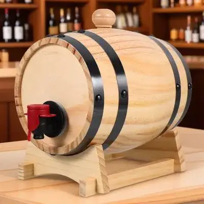Oak Wine Barrel Wooden Red Wine Container 1L Mini Barrel Dispenser Spigot Whiskey Bucket Bar Restaurant Oak Decanter
Oak Wine Barrel Wooden Red Wine Container 1L Mini Barrel Dispenser Spigot Whiskey Bucket Bar Restaurant Oak Decanter