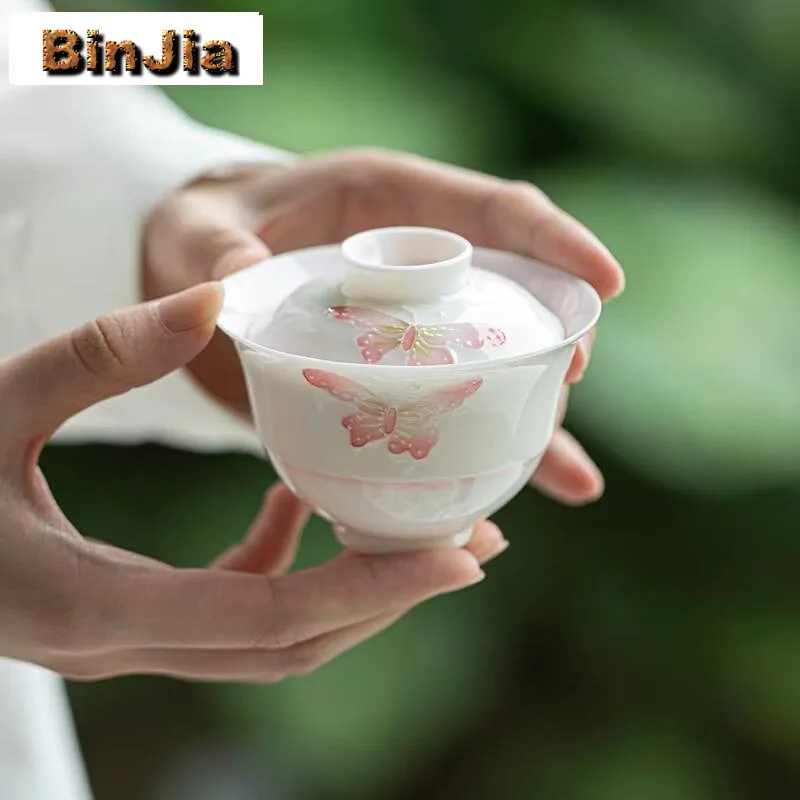 130 мл японский фарфор Arita Gaiwan, ручная роспись, рельефная бабочка, чайная сушилка, крышка для заваривания, миска для сбора церемоний, поставки
130 мл японский фарфор Arita Gaiwan, ручная роспись, рельефная бабочка, чайная сушилка, крышка для заваривания, миска для сбора церемоний, поставки