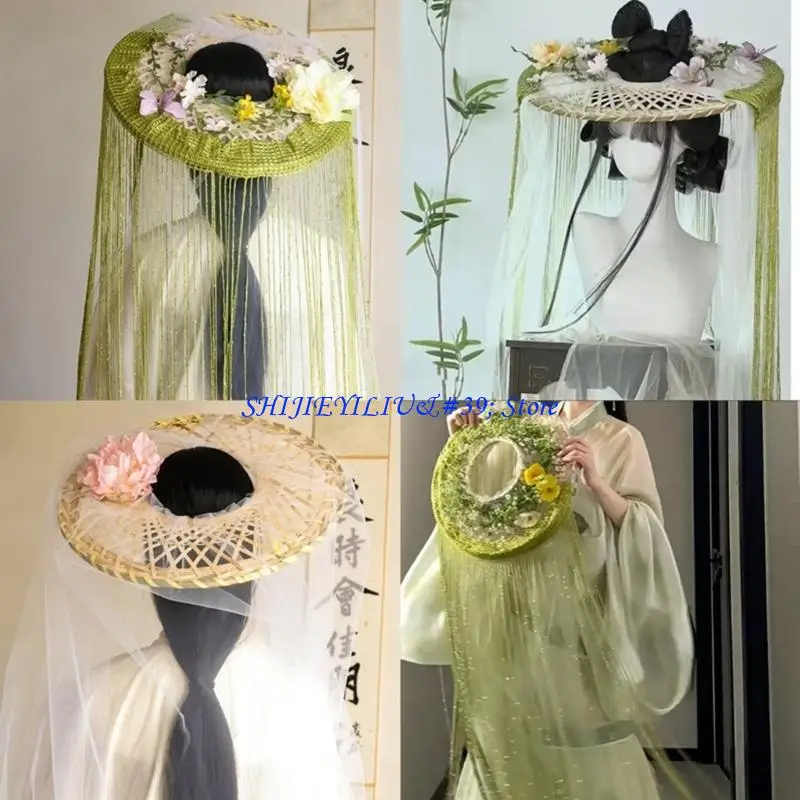 E21F Traditional Chinese Straw Hat Fashion Cosplay Photography Outfits Breathable Wide Brims Sun Protections For Men Women
E21F Traditional Chinese Straw Hat Fashion Cosplay Photography Outfits Breathable Wide Brims Sun Protections For Men Women