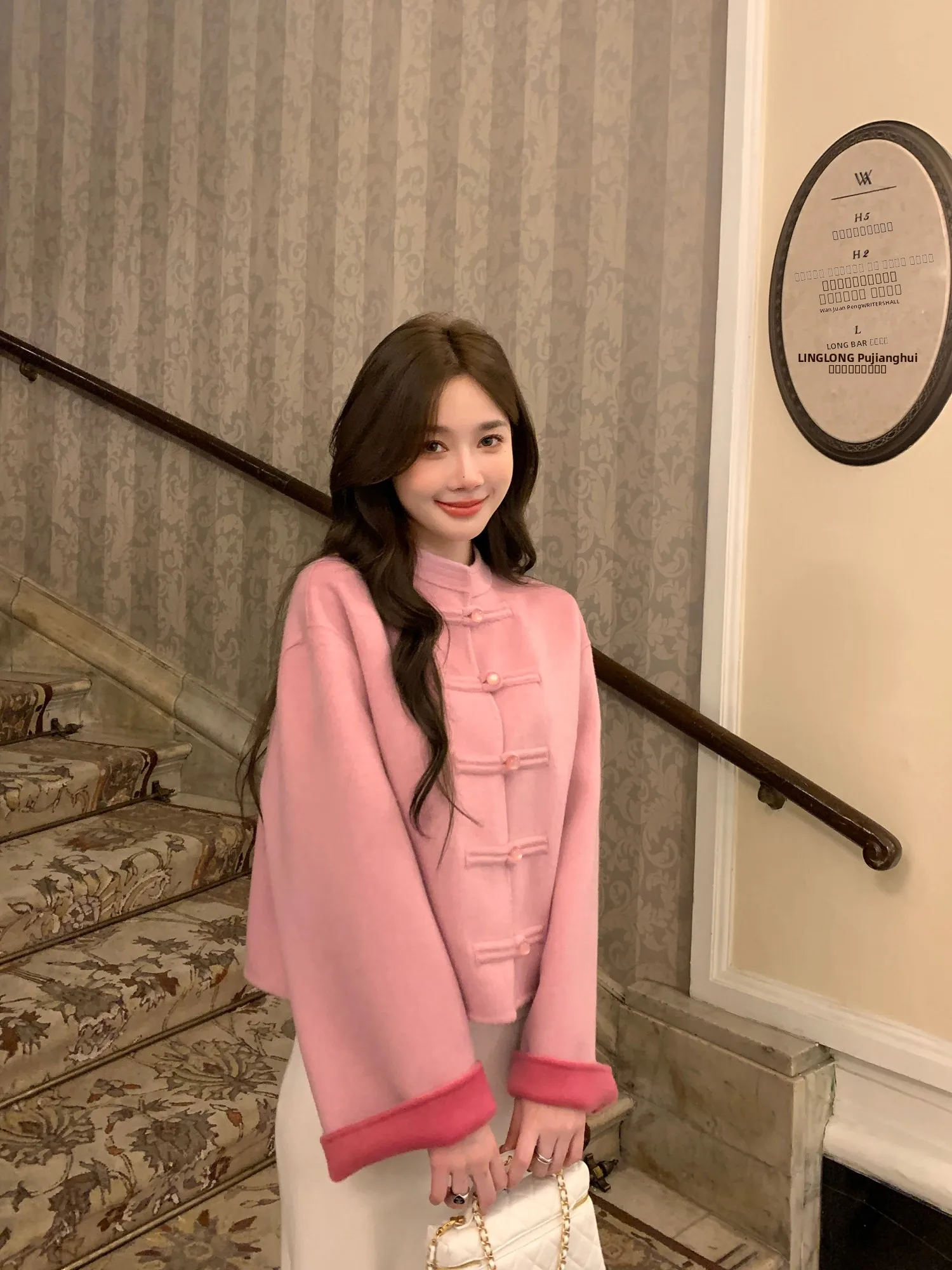 Double-Sided Woolen Coat ort Sle Chinese National Faion Button Camere Women's Coat Spring Autumn Winter Ladies Outerwear
Double-Sided Woolen Coat ort Sle Chinese National Faion Button Camere Women's Coat Spring Autumn Winter Ladies Outerwear