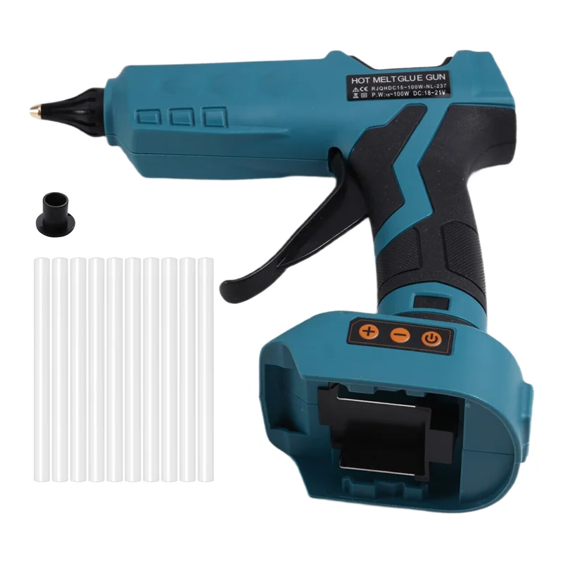 AAAF 100W Cordless Digital Hot Melt Glue Gun Power Tool Formakita 18V Battery Glue Sticks DIY Repair Tool
AAAF 100W Cordless Digital Hot Melt Glue Gun Power Tool Formakita 18V Battery Glue Sticks DIY Repair Tool