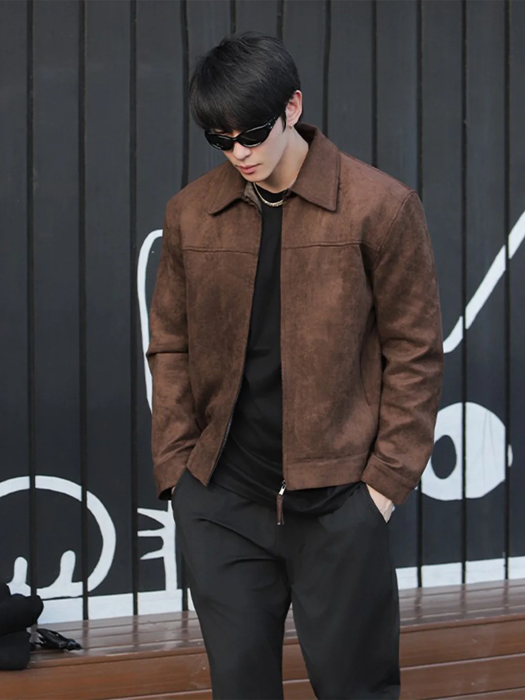 Retro American Dyed Suede Jaet Men's High-End Barn Sle Collar Jaet Autumn Winter Fce Lined Warm Coat Polyester Fiber
Retro American Dyed Suede Jaet Men's High-End Barn Sle Collar Jaet Autumn Winter Fce Lined Warm Coat Polyester Fiber