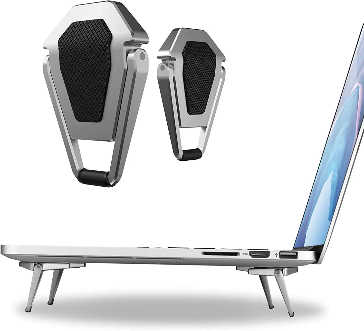 Portable Invisible Laptop Stand, Mini Aluminum Cooling Pad, Ergonomic Lightweight Kickstand for Computer Keyboard Mount, 2 Pack
Portable Invisible Laptop Stand, Mini Aluminum Cooling Pad, Ergonomic Lightweight Kickstand for Computer Keyboard Mount, 2 Pack