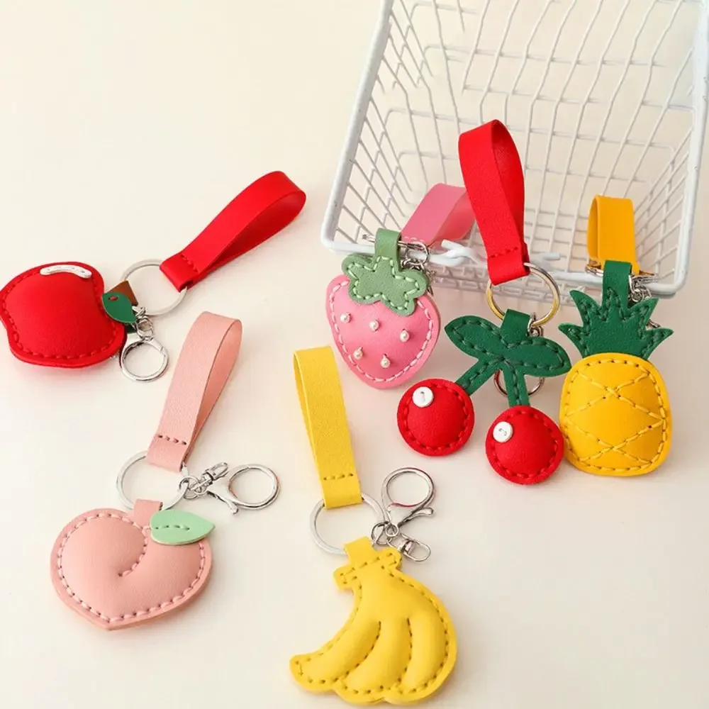 Mini Cute Fruit Pendant Cherry Peach Leather Keychain Handmade Car Keyring Bag Pendant Car Accessory
Mini Cute Fruit Pendant Cherry Peach Leather Keychain Handmade Car Keyring Bag Pendant Car Accessory