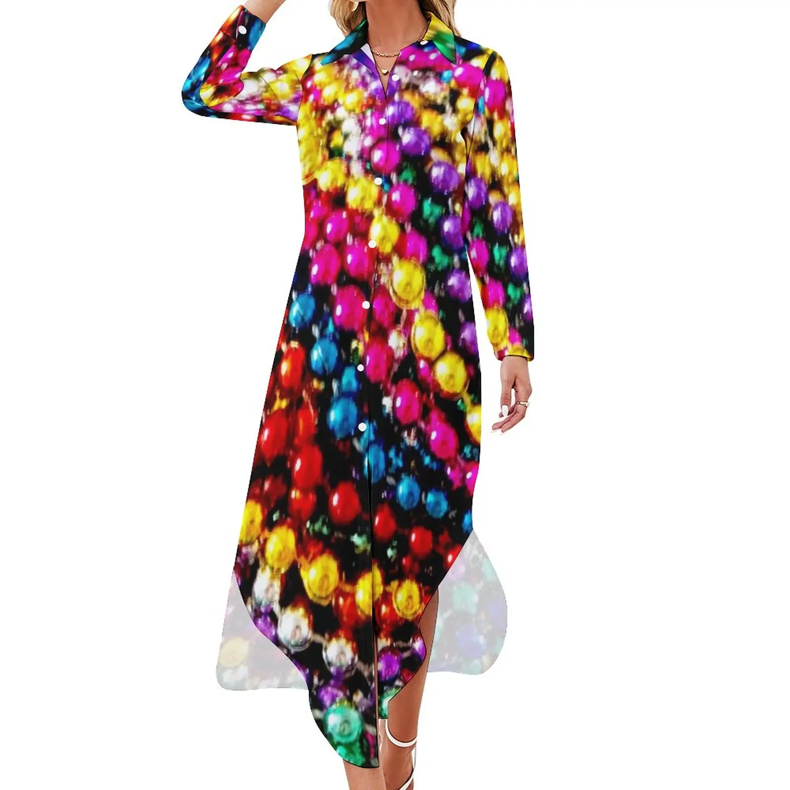 Mardi Gras Beads Casual Dress Modern Art Print Aesthetic Dresses Long Sleeve Elegant Womens V Neck Trendy Oversize Chiffon Dress
Mardi Gras Beads Casual Dress Modern Art Print Aesthetic Dresses Long Sleeve Elegant Womens V Neck Trendy Oversize Chiffon Dress
