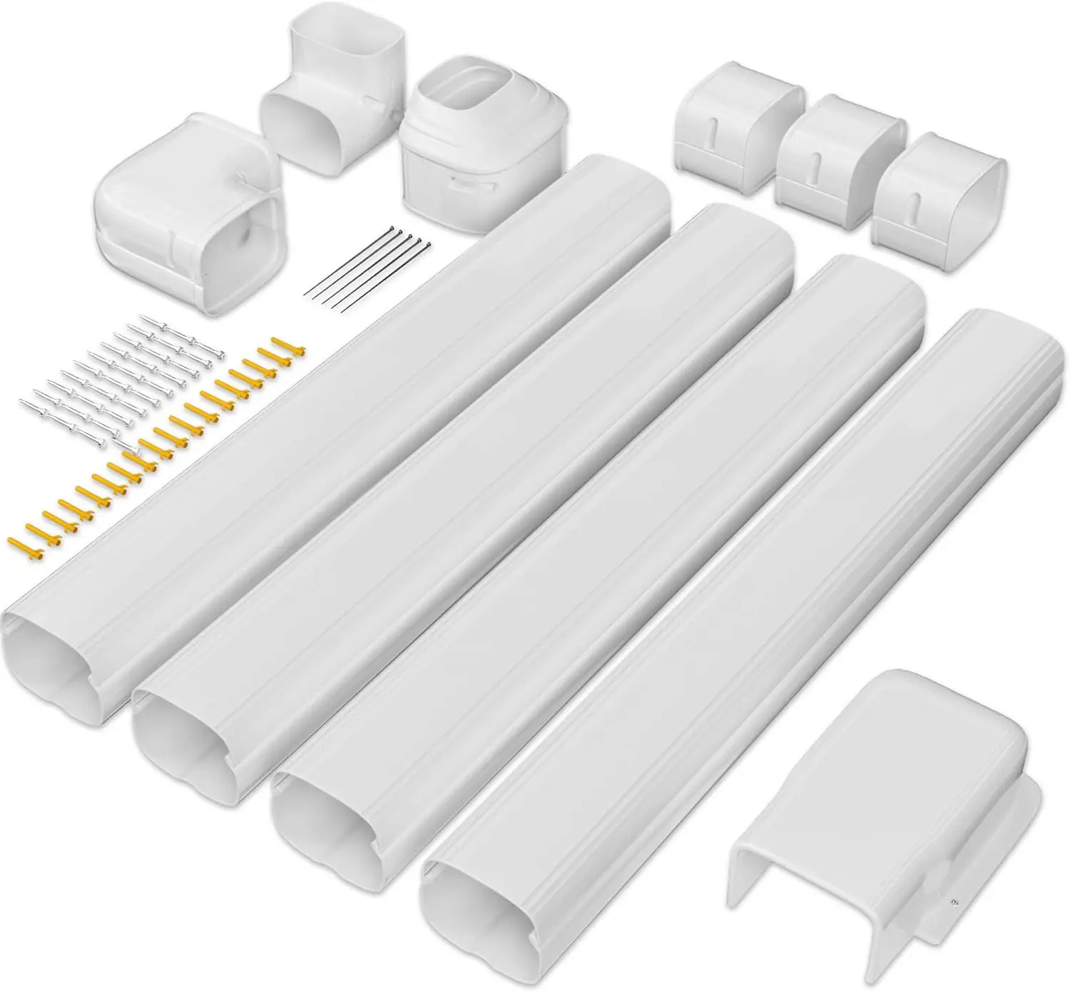14 Ft Mini Split Line Cover Set, PVC & PP Duct Cover for AC, White
14 Ft Mini Split Line Cover Set, PVC & PP Duct Cover for AC, White