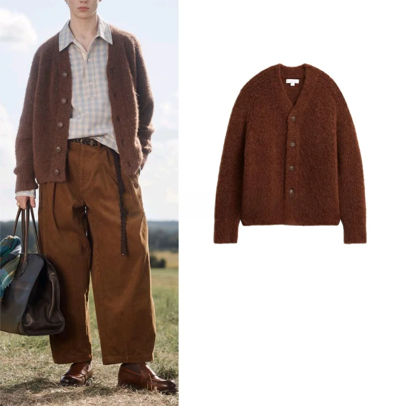 Loose Fit V-Neck Knitted Cardigan Outerwear Long Sleeve Autumn Winter New Arrival Men's Casual Wear Polyester Fiber
Loose Fit V-Neck Knitted Cardigan Outerwear Long Sleeve Autumn Winter New Arrival Men's Casual Wear Polyester Fiber