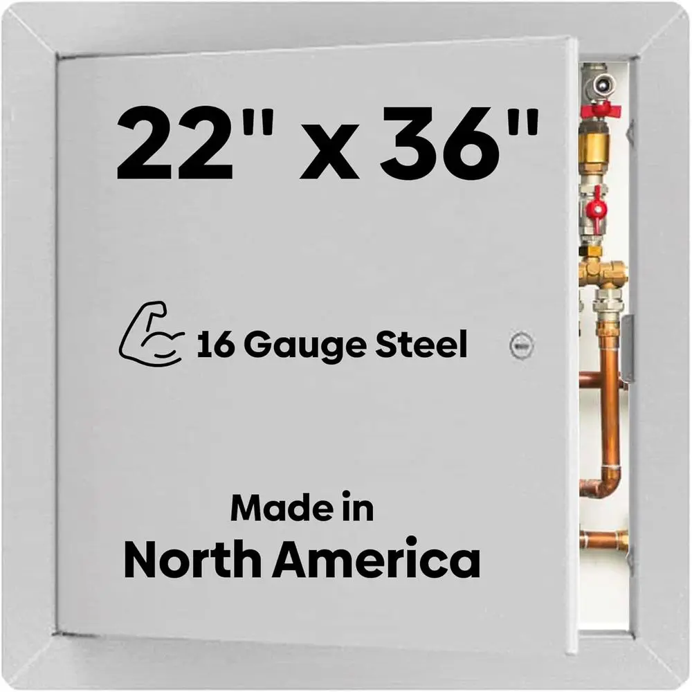 22 x 36 Metal Access Panel with Hidden Pin Hinge, 16-Gauge Steel Door, White Drywall, Rounded Edges, LEED Certified, Screwdriver
22 x 36 Metal Access Panel with Hidden Pin Hinge, 16-Gauge Steel Door, White Drywall, Rounded Edges, LEED Certified, Screwdriver