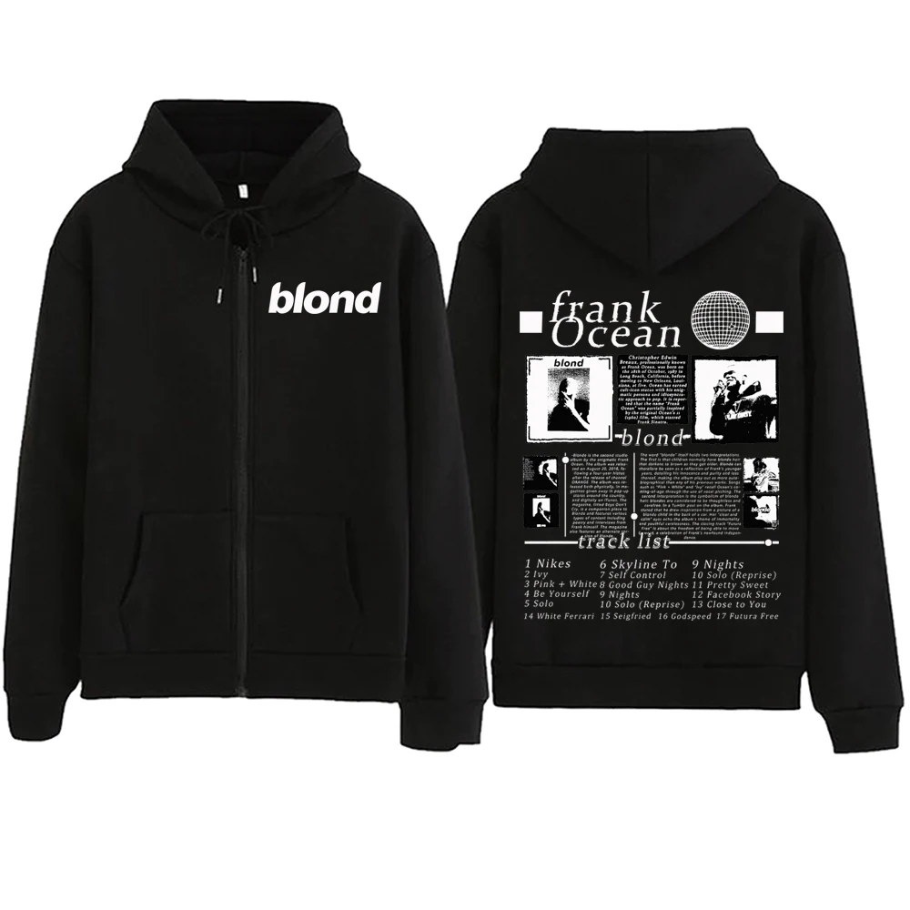 Frank Ocean Blond 2024 Zipper Hoodie Harajuku Pullover Tops Sweatshirt Streetwear
Frank Ocean Blond 2024 Zipper Hoodie Harajuku Pullover Tops Sweatshirt Streetwear