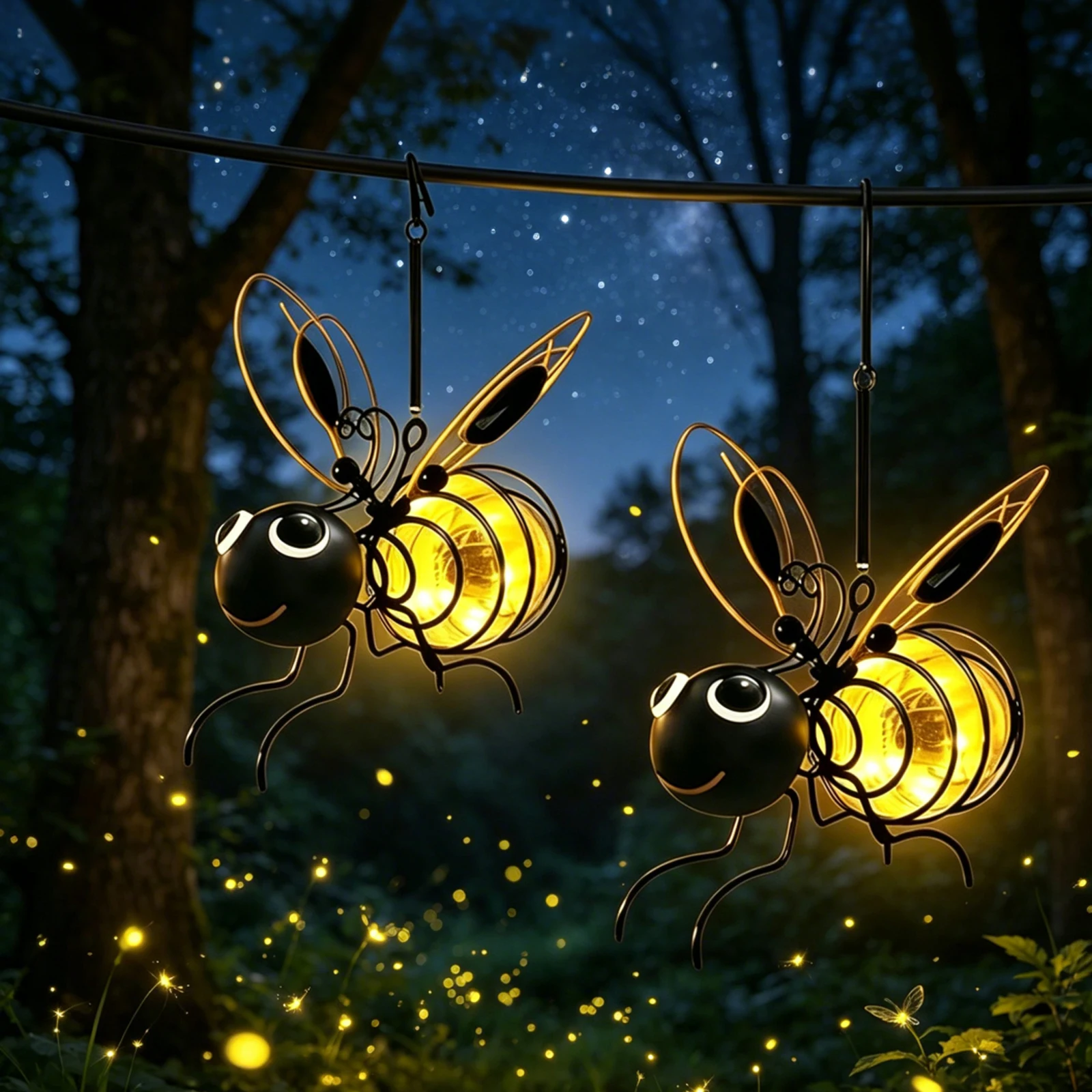 2Pcs Solar Bee Simulation Lights Waterproof Outdoor Hanging LED Light Hanging Flying Bee Solar Lamp for Garden Accent Home Decor
2Pcs Solar Bee Simulation Lights Waterproof Outdoor Hanging LED Light Hanging Flying Bee Solar Lamp for Garden Accent Home Decor