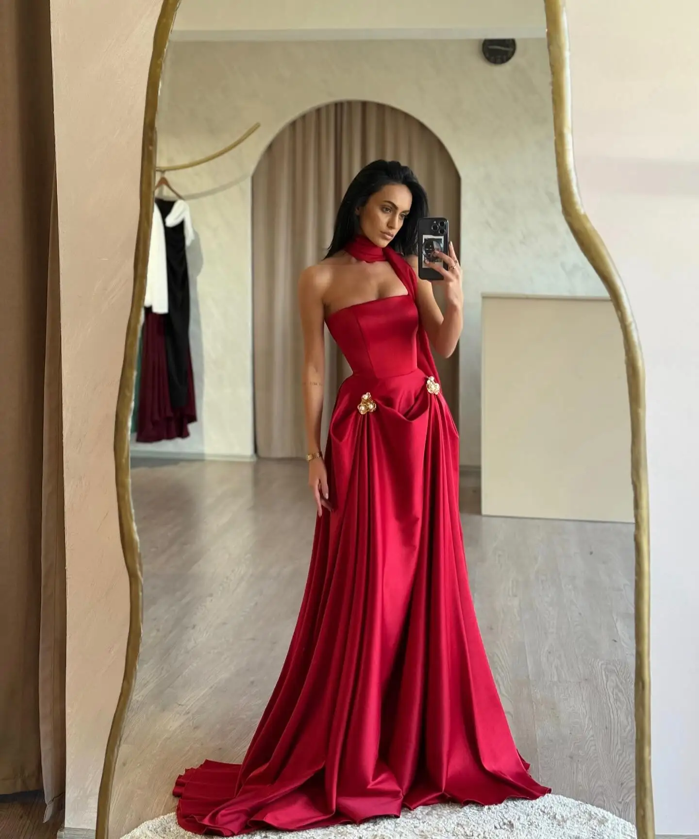 Rose Red Evening Dress for Women Morden Stain Sleeveless Vestidos de Gala Formal Occasion Customized Brithday Robes de Soriee
Rose Red Evening Dress for Women Morden Stain Sleeveless Vestidos de Gala Formal Occasion Customized Brithday Robes de Soriee