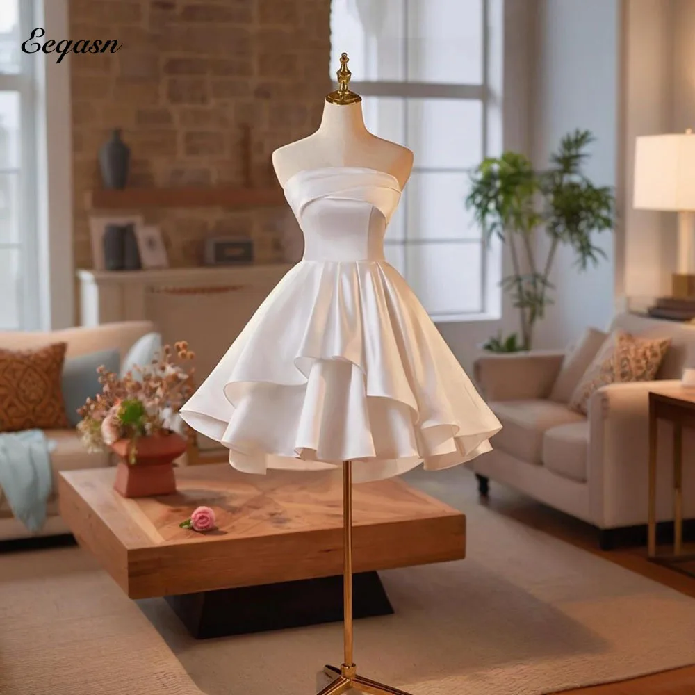 Eeqasn Short A Line Prom Dresses Strapless Birthday Dress Cocktail Woman A Line Pleated Satin Vestidos De Graduación Customized
Eeqasn Short A Line Prom Dresses Strapless Birthday Dress Cocktail Woman A Line Pleated Satin Vestidos De Graduación Customized