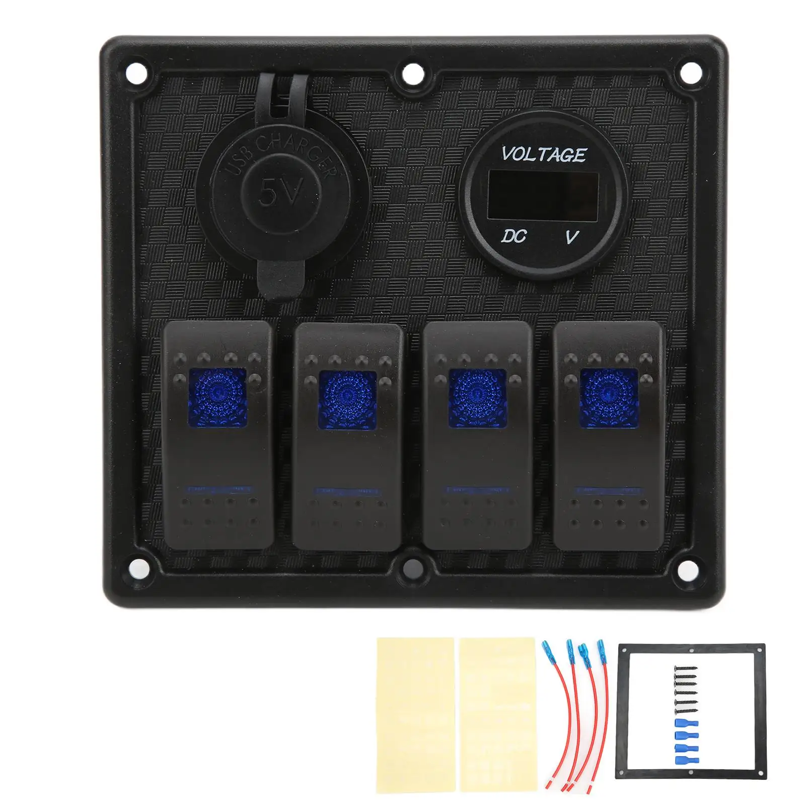 4 Gang Rocker Switch Panel Boat Rocker Switch Universal for cars for trucks for cockpits for suvs for speedboats
4 Gang Rocker Switch Panel Boat Rocker Switch Universal for cars for trucks for cockpits for suvs for speedboats